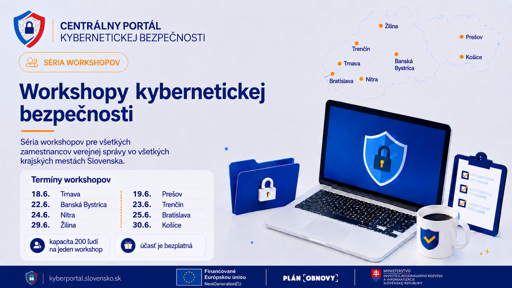 Bezplatné workshopy kybernetickej bezpečnosti prichádzajú do všetkých krajských miest