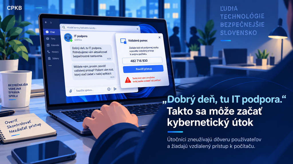 „Dobrý deň, tu IT podpora.“ Takto sa môže začať kybernetický útok