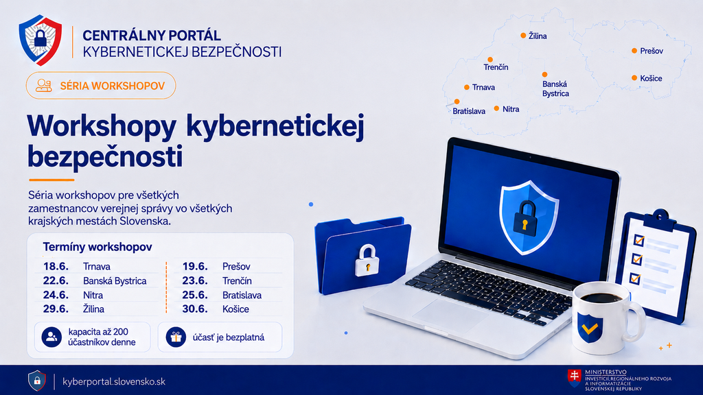Bezplatné workshopy kybernetickej bezpečnosti prichádzajú do všetkých krajských miest
