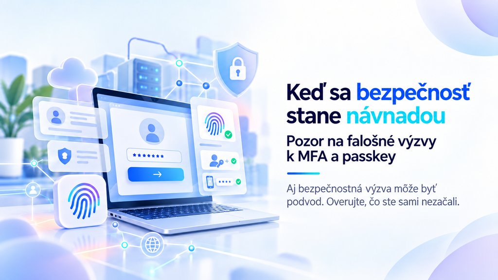 Keď sa bezpečnosť stane návnadou: pozor na falošné výzvy k MFA a passkey